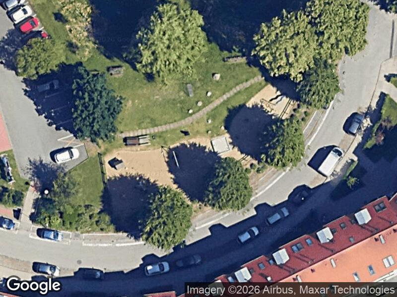 Satellitfoto af Legepladsen v. Kirkedammen