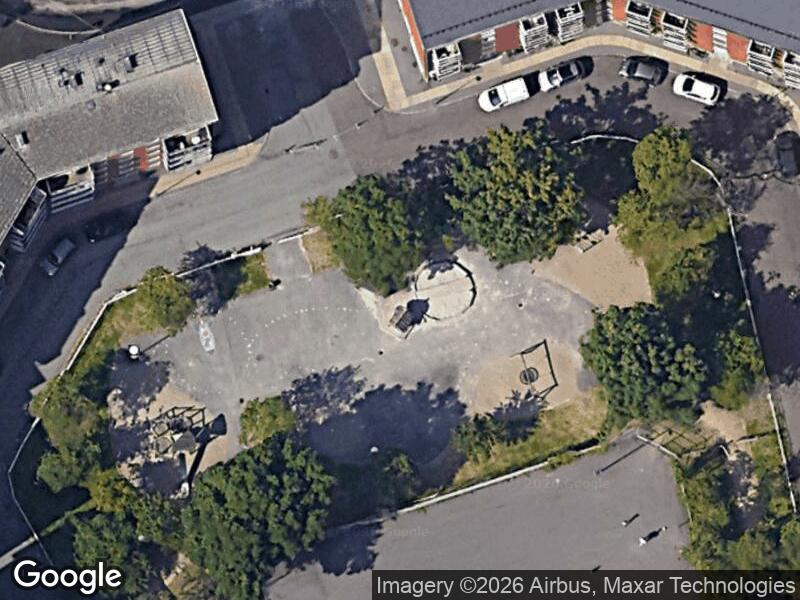 Satellitfoto af Legepladsen i Rødegårdsparken