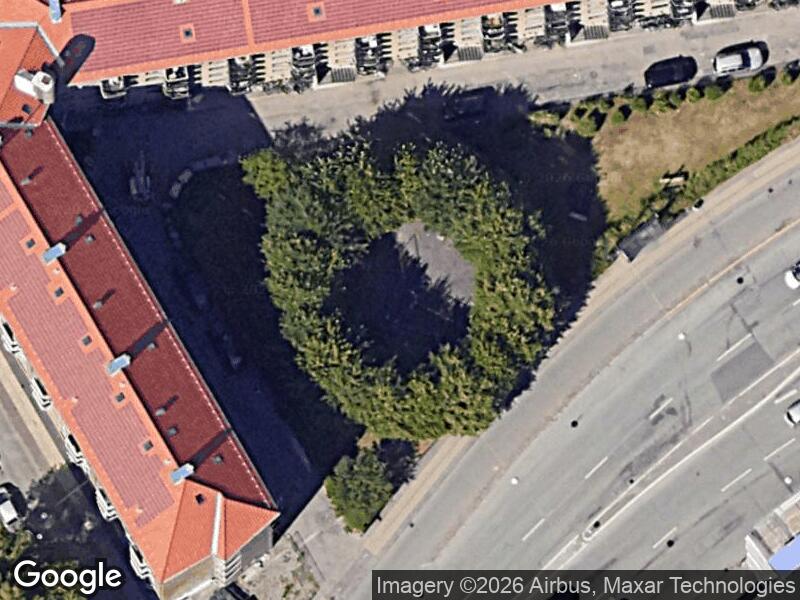 Satellitfoto af Legepladsen v. Tomsgårdsvej