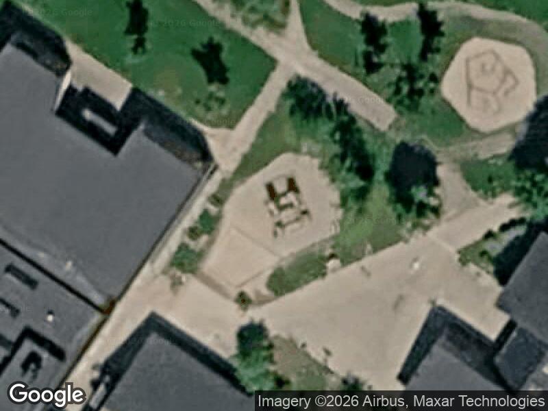 Satellitfoto af Gedved skoles legeplads
