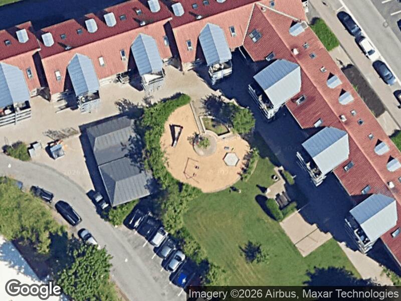Satellitfoto af Legepladsen v. Vilhelm Bergsøes Vej